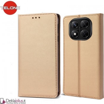 Telone atverčiamas dėklas - auksinės spalvos (Xiaomi Redmi Note 14 Pro 4G/5G/Note 14 Pro Plus/Poco X7 5G) Telone atverčiamas dėklas - auksinės spalvos (Xiaomi Redmi Note 14 Pro 4G/5G/Note 14 Pro Plus/Poco X7 5G)
